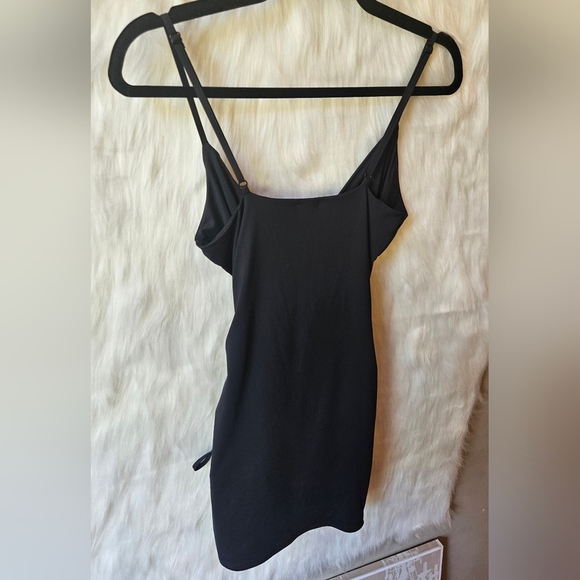 Garage Midnight Black Bodycon Ruched Slip Dress - Picture 6 of 7